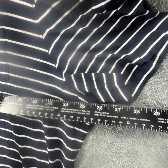 POLO Ralph Lauren Men's Classic Fit Interlock Navy Blue White Stripe Shirt XXL - Picture 6 of 9